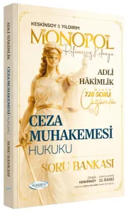 Monopol Yayınları 2026 Adli Hakimlik Ceza Muhakemesi Hukuku Soru Bankası Çözümlü
