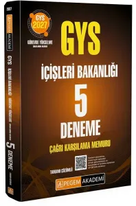 Pegem Yayınları 2027 GYS İçişleri Bakanlığı Çağrı Karşılama Memuru 5 Deneme