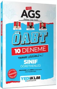Yediiklim Yayınları 2026 MEB AGS ÖABT Sınıf Öğretmenliği Tamamı Çözümlü 10 Deneme Sınavı