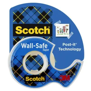 3M Scotch® Wall Safe (duvara zarar vermez) Bant, Kesicili, 19mm x 16,5m