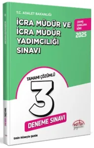 Editör Yayınları 2025 İcra Müdür ve Müdür Yardımcılığı 3 Deneme Tamamı Çözümlü Deneme Sınavı
