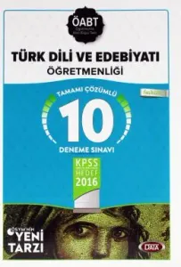 Data 2016 ÖABT Türk Dili ve Edebiyatı Öğretmenliği 10 Deneme