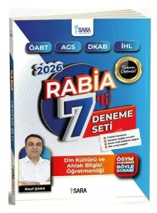 Şara Akademi 2026 ÖABT MEB-AGS Din Kültürü ve Ahlak Bilgisi Rabia 7 Deneme Çözümlü