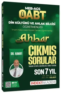 İndeks Akademi 2026 ÖABT MEB-AGS Din Kültürü ve Ahlak Bilgisi Ahbar Çıkmış Sorular Son 7 Yıl Çözümlü