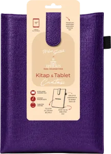 Yeni Nesil Kitap ve Tablet Çantası - Özel Deri Dokulu (MOR)