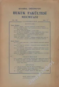İstanbul Üniversitesi Hukuk Fakültesi Mecmuası - Sayı: 4  XII     1946