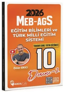 Hoca Kafası Yayınları 2026 MEB-AGS Eğitim Bilimleri ve Türk Milli Eğitim Sistemi 10 Deneme Çözümlü