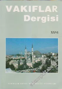Vakıflar Dergisi - Sayı: 26