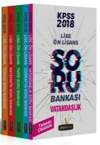 Beyaz Kalem KPSS Lise Ön Lisans Tamamı Çözümlü Modüler Soru Bankası Seti (5 Kitap) 2018