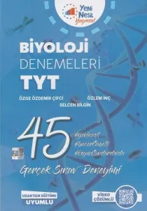 Yeni Nesil Yayınları TYT Biyoloji 45 Deneme Sınavı