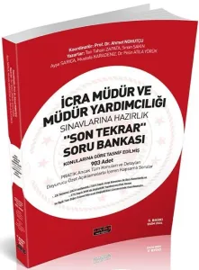 İcra Müdür ve Müdür Yardımcılığı Son Tekrar Soru Bankası