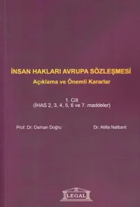 İnsan Hakları Avrupa Sözleşmesi ( Cilt 1 )