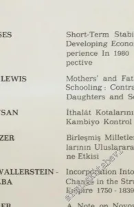ODTÜ Gelişme Dergisi - METU Studies in Development - Sayı: 1 / 2  Cilt: 8