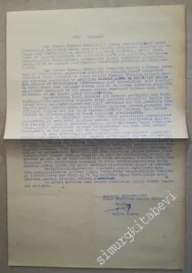 İstanbul Üniversitesi Hukuk Fakültesi Talebe Cemiyeti Başkanı Taylan Ergenç - BİLDİRİ -