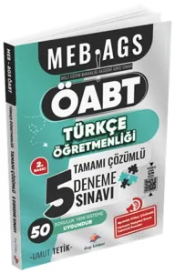 Dizgi Kitap Yayınları MEB AGS ÖABT Türkçe Öğretmenliği Tamamı Ayrıntılı Video Çözümlü 5 Deneme Sınavı