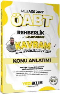 Yediiklim Yayınları 2027 MEB AGS ÖABT Rehberlik Hasan Sanlı ile Kavram Zihin Haritaları ve Özet Konu Anlatımı
