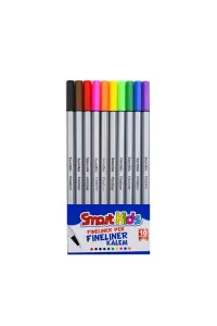 Smart Kids Fineliner Kalem Karışık Renk 10lu Pvc