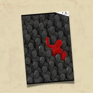 POSTER 0134 - SESSİZLİĞİ BOZAN ADAM AFİŞ - KUŞE KAĞIT (33X48)