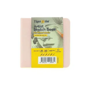 Tigertint Eskiz Defteri Sert Kapak 140gr. 12x12cm 80yp. Pudra Pembe N:100140524