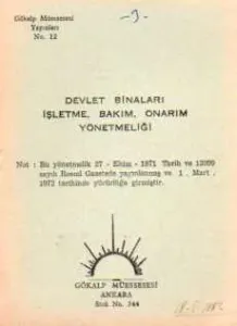 Devlet Binaları İşletme, Bakım, Onarım Yönetmeliği
