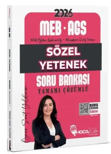 Hoca Kafası Yayınları 2026 MEB-AGS Sözel Yetenek Soru Bankası Çözümlü