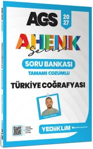Yediiklim Yayınları 2027 MEB AGS Ahenk Serisi Türkiye Coğrafyası Tamamı Çözümlü Soru Bankası