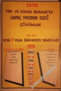 1976 Fen ve Sosyal Bilimler İle Genel Yetenek Testi Çözümleri: 1970-1976 Son 7 Yılın Üniversite Sınavları -        1977