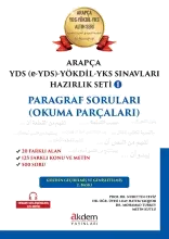 Arapça Yökdil Yds Sınavları Hazırlık Seti Kitapları 1, Paragraf Soruları - Okuma Parçaları Test Kitabı