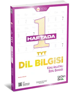 ÜçDörtBeş Yayınları TYT 1 Haftada Dil Bilgisi Konu Anlatımlı Soru Bankası