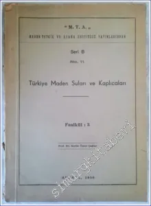 Türkiye Maden Suları Ve Kaplıcaları Fasikül 3 -        1950