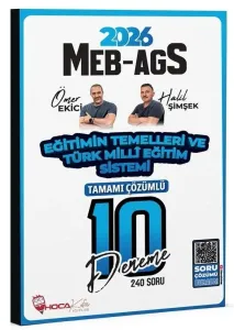 Hoca Kafası Yayınları 2026 MEB-AGS Eğitimin Temelleri ve Türk Milli Eğitim Sistemi 10 Deneme Çözümlü
