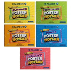 KR Akademi 7. Sınıf Tüm Dersler Poster Notlar Set