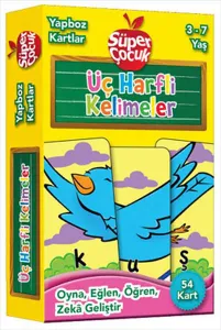 Yapboz Kartlar Üç Harfli Kelimeler Oyna Eğlen Öğren Zeka Geliştir