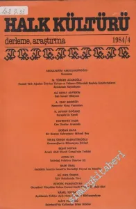 Halk Kültürü: Derleme Araştırma 1984 / 4 -       Nisan 1984