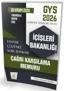 GYS 2026 İçişleri Bakanlığı Çağrı Karşılama Memuru Tamamı Çözümlü Soru Bankası