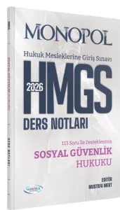 Monopol Yayınları 2026 HMGS Sosyal Güvenlik Hukuku Ders Notları