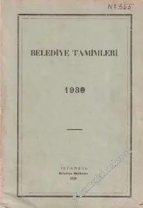 Belediye Tamimleri 1938 -        1939