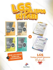 Dizgi Kitap Yayınları 2027 8. Sınıf LGS Çıkmış Sorular ve MEB Örnek Soruları Çalışma Kitabı 4'lü Set- LGS TG Deneme Hediyeli