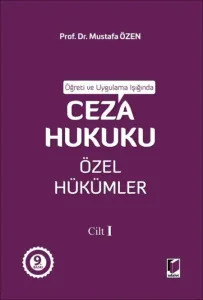 Ceza Hukuku Özel Hükümler Cilt 1