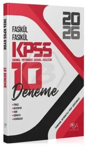 CBA Yayınları 2026 KPSS Genel Yetenek Genel Kültür 10 Deneme Çözümlü