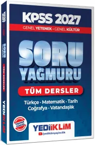 Yediiklim Yayınları 2027 KPSS Genel Yetenek Genel Kültür Tüm Dersler Soru Yağmuru