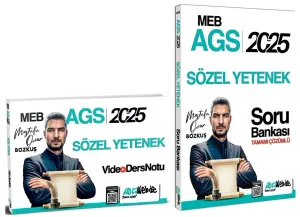 HocaWebde Yayınları 2025 MEB-AGS Sözel Yetenek Video Ders Notu ve Soru Bankası 2'li Set