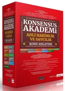 KONSENSUS AKADEMİ ADLİ HAKİMLİK VE SAVCILIK KONU ANLATIMI