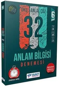 Yanıt Yayınları 6. Sınıf Anlam Bilgisi Oku Anla Çöz 32 Deneme Video Çözümlü
