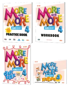 Kurmay ELT More and More English 4 Practice Book - Workbook + 3 Hikaye Kitabı + Craft Book