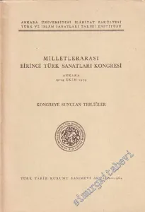 Milletlerarası Birinci Türk Sanatları Kongresi -        1962