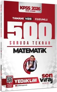Yediiklim Yayınları 2026 KPSS Son Viraj Serisi Matematik Tamamı Video Çözümlü 500 Soruda Genel Tekrar Kampı