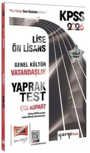 Yargı Yayınları 2026 KPSS Lise-Ön Lisans Genel Kültür Vatandaşlık Çek Kopart Yaprak Test