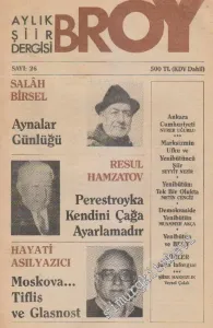 Broy Aylık Şiir Dergisi - Sayı: 26      Aralık 1987