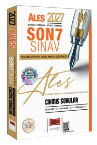 Yargı Yayınları 2027 ALES Sayısal-Sözel Yetenek Son 7 Sınav Tamamı Çözümlü Çıkmış Sorular 2 Ağustos Sınav Soruları Dahil